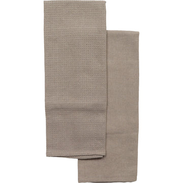 Set 2 prosoape bucătărie Justin 50x70cm bumbac - Maro Cenușiu