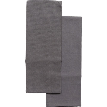 Set 2 prosoape bucătărie Justin 50x70cm bumbac - Gri Închis