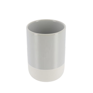 Pahar Rotund Bicolor din Ceramică - Gri Transparent