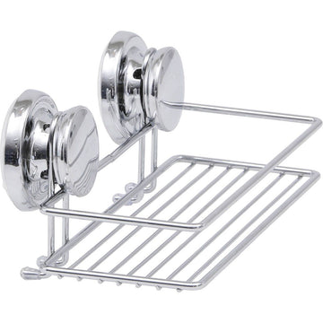 Coș Rectangular din Metal cu Ventuze - Crom