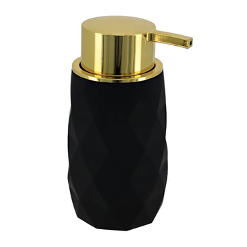 Dispenser săpun ABS + cauciuc – Negru mat, 210 ml