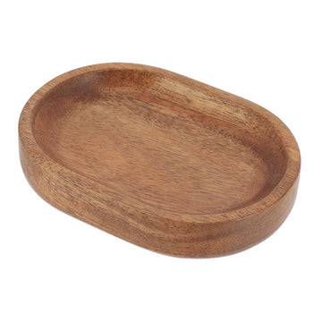 Săpunieră ovală din lemn de acacia – Rustic & elegant