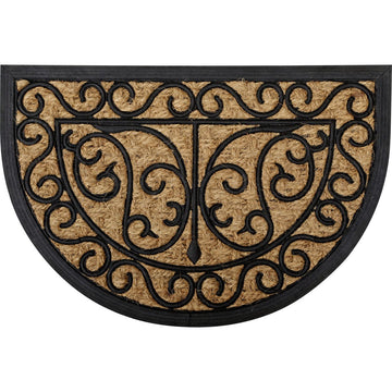 Preș Intrare Exterior Adăpostit Harry Half - Moon 40X60CM Coco/Cauciuc - Arabesque - Preș - Softambient