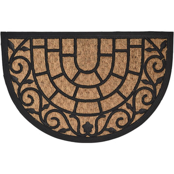 Preș Intrare Exterior Adăpostit Harry Half - Moon 40X60CM Coco/Cauciuc - Natural - Preș - Softambient