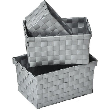 Set 3 Cosuri Dreptunghiulare Gri - Set coșuri - Softambient
