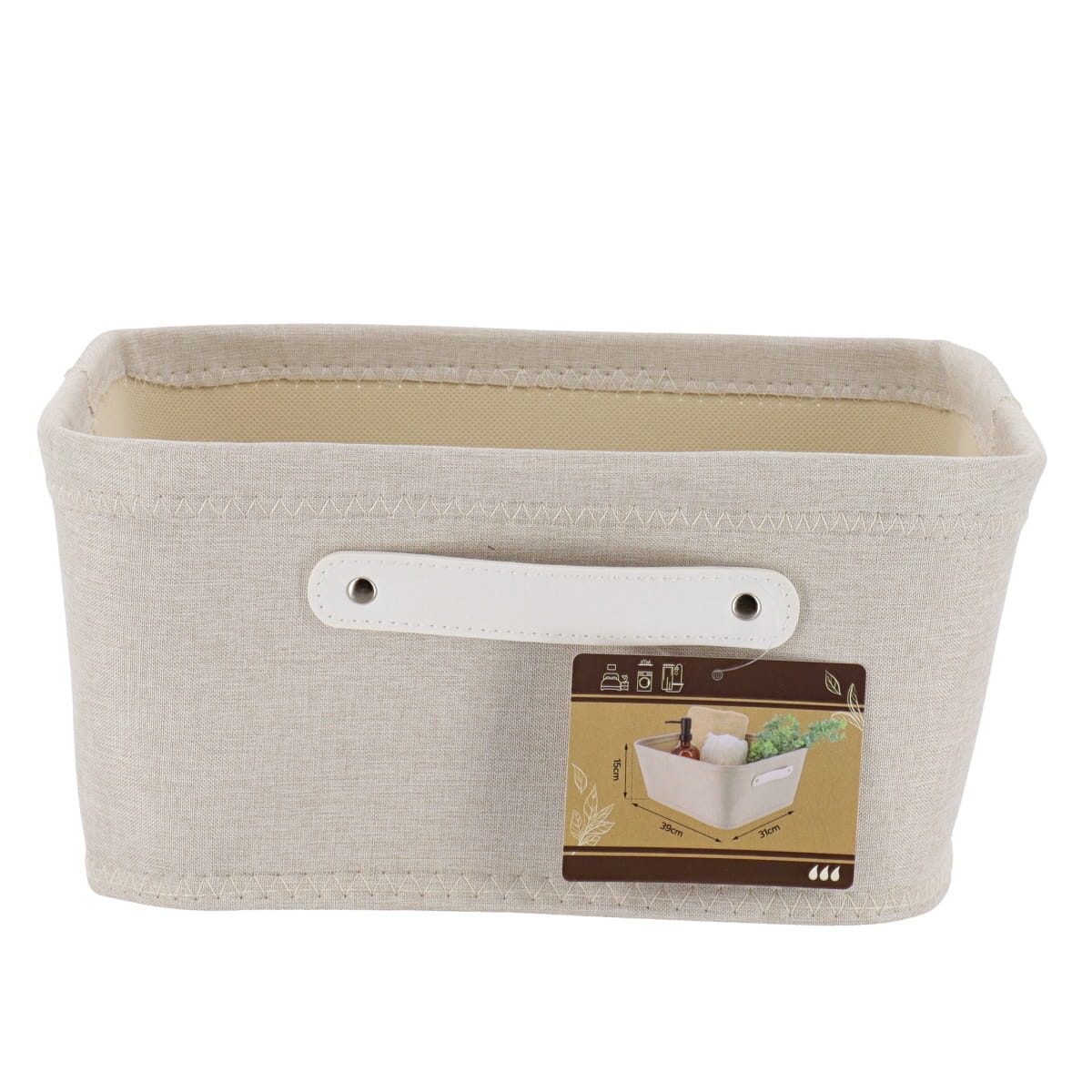 Coș dressing din poliester + EVA – NATURAL/CREAM – 31,5×39×15 cm