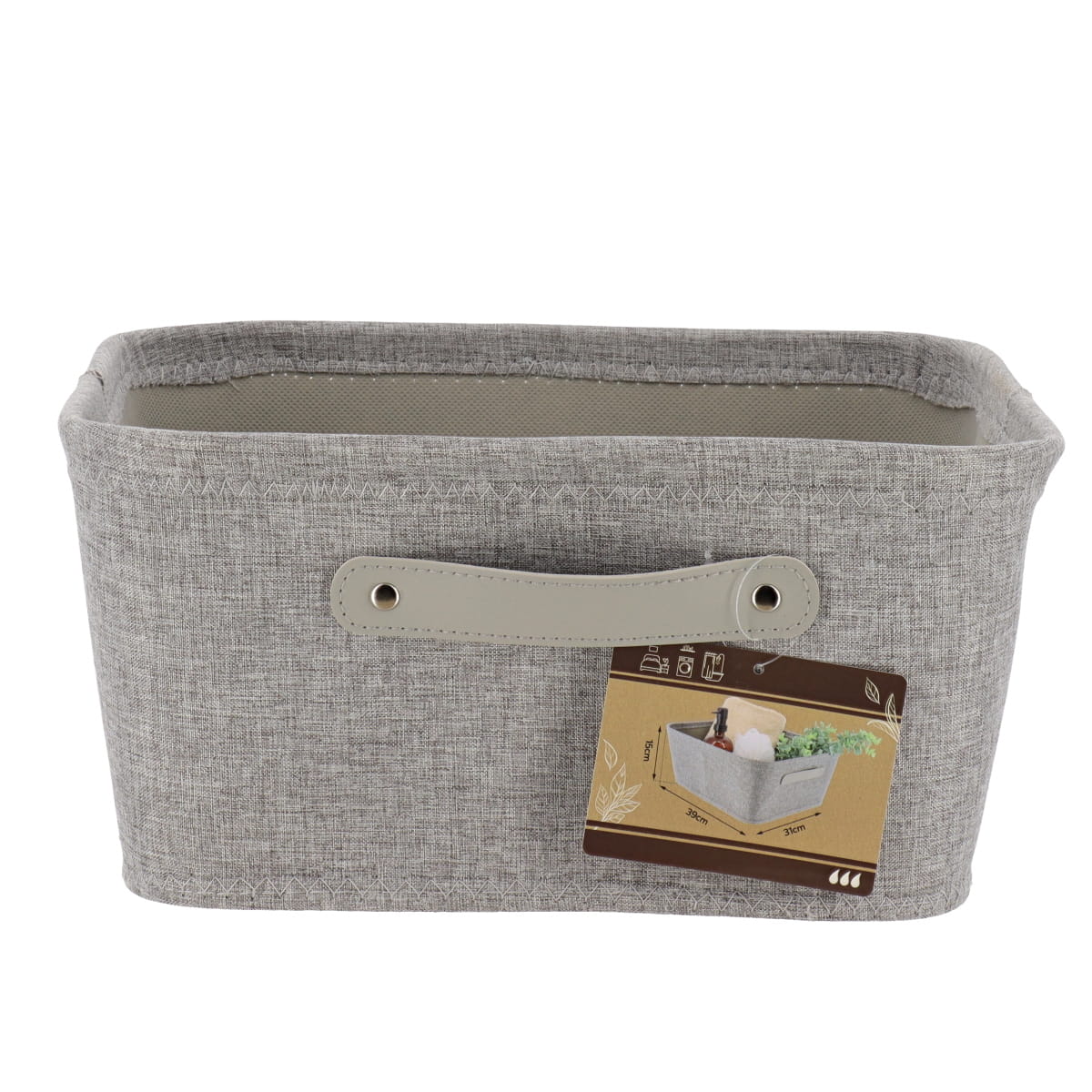 Coș dressing din poliester + EVA – Gri– 31,5×39×15 cm