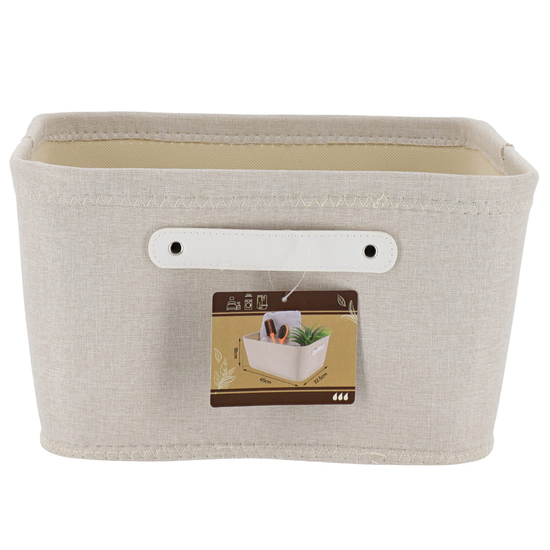 Coș dressing din poliester + EVA – NATURAL/CREAM – 32,5×45×18 cm