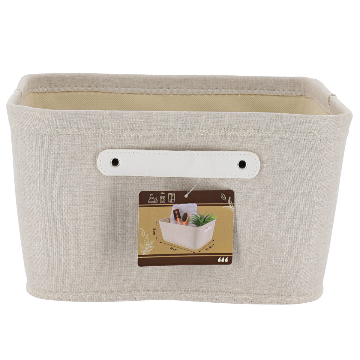 Coș dressing din poliester + EVA – NATURAL/CREAM – 32,5×45×18 cm