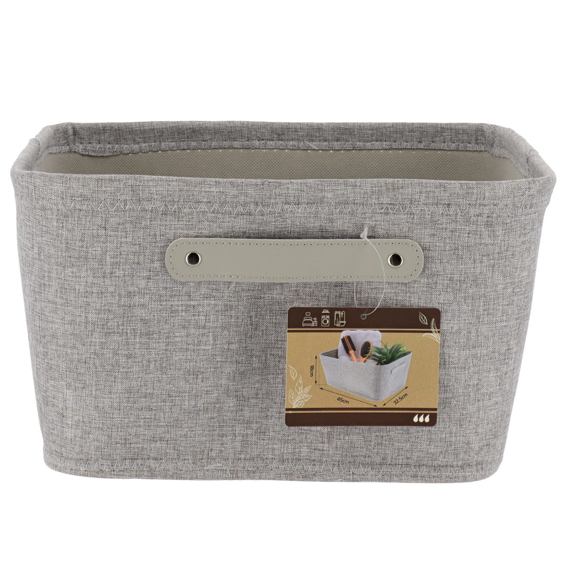 Coș dressing din poliester + EVA – Gri– 32,5×45×18 cm
