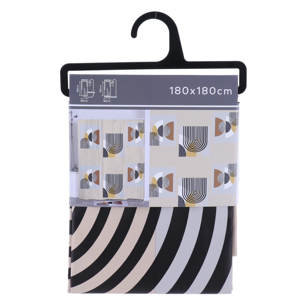 Perdea de duș PEVA 180×180 cm – model Trendy