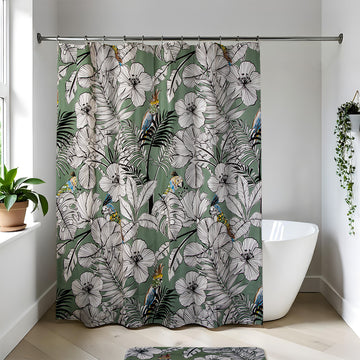 Perdea de duș PEVA 180×180 cm – model Jungle Fever Kaki