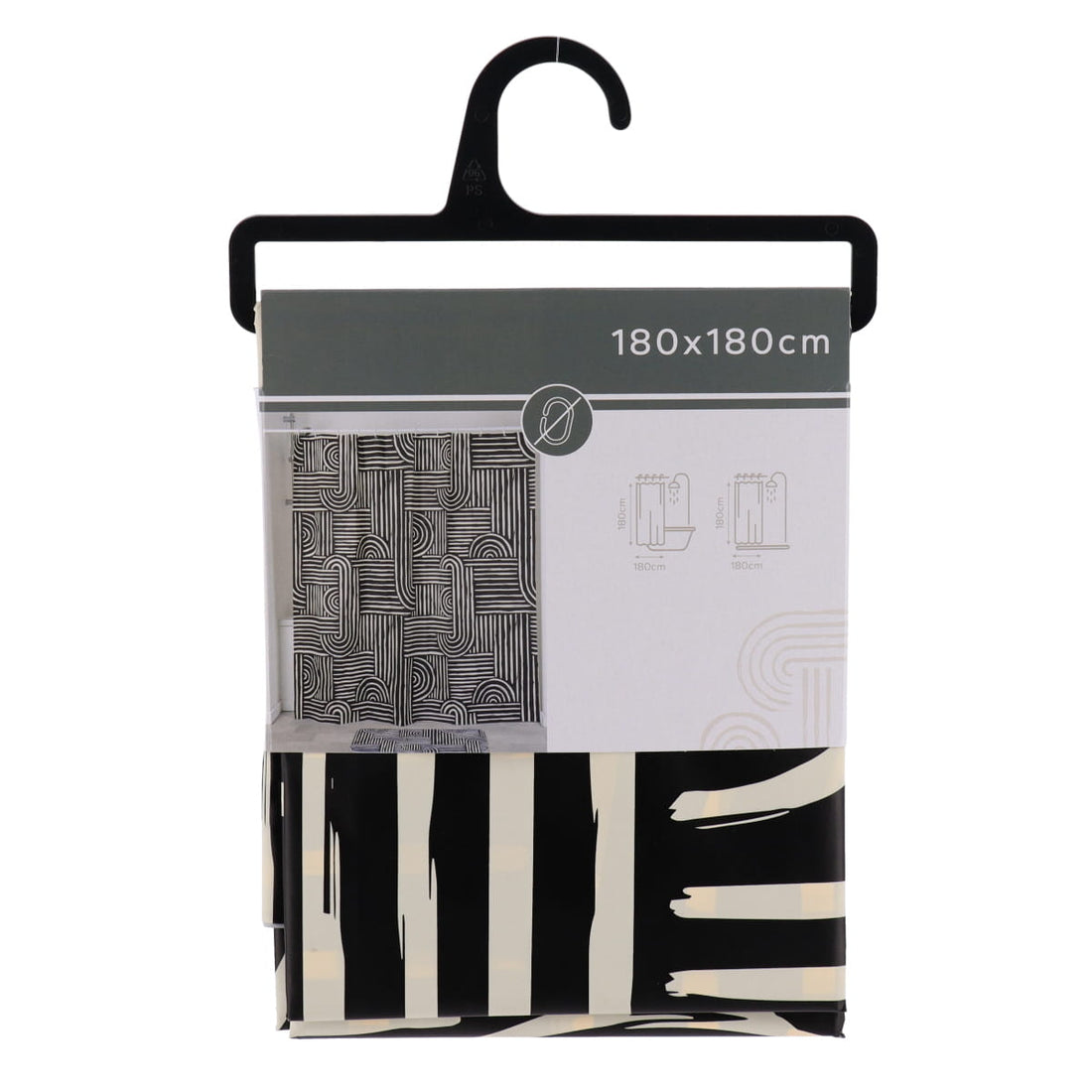 Perdea de duș PEVA 180×180 cm – model Ethnic Vibes