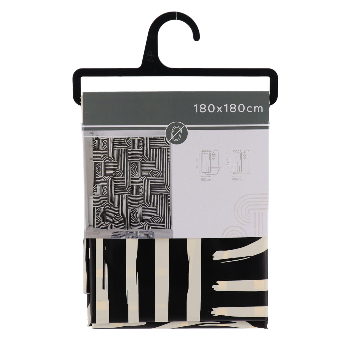 Perdea de duș PEVA 180×180 cm – model Ethnic Vibes