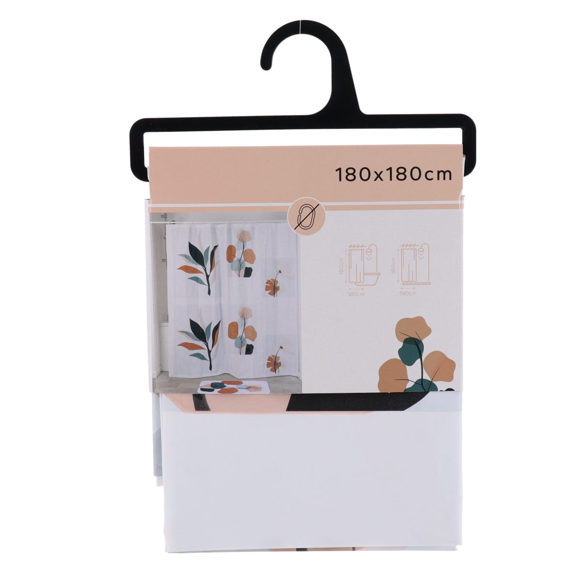 Perdea de duș PEVA 180×180 cm – model Bucolique