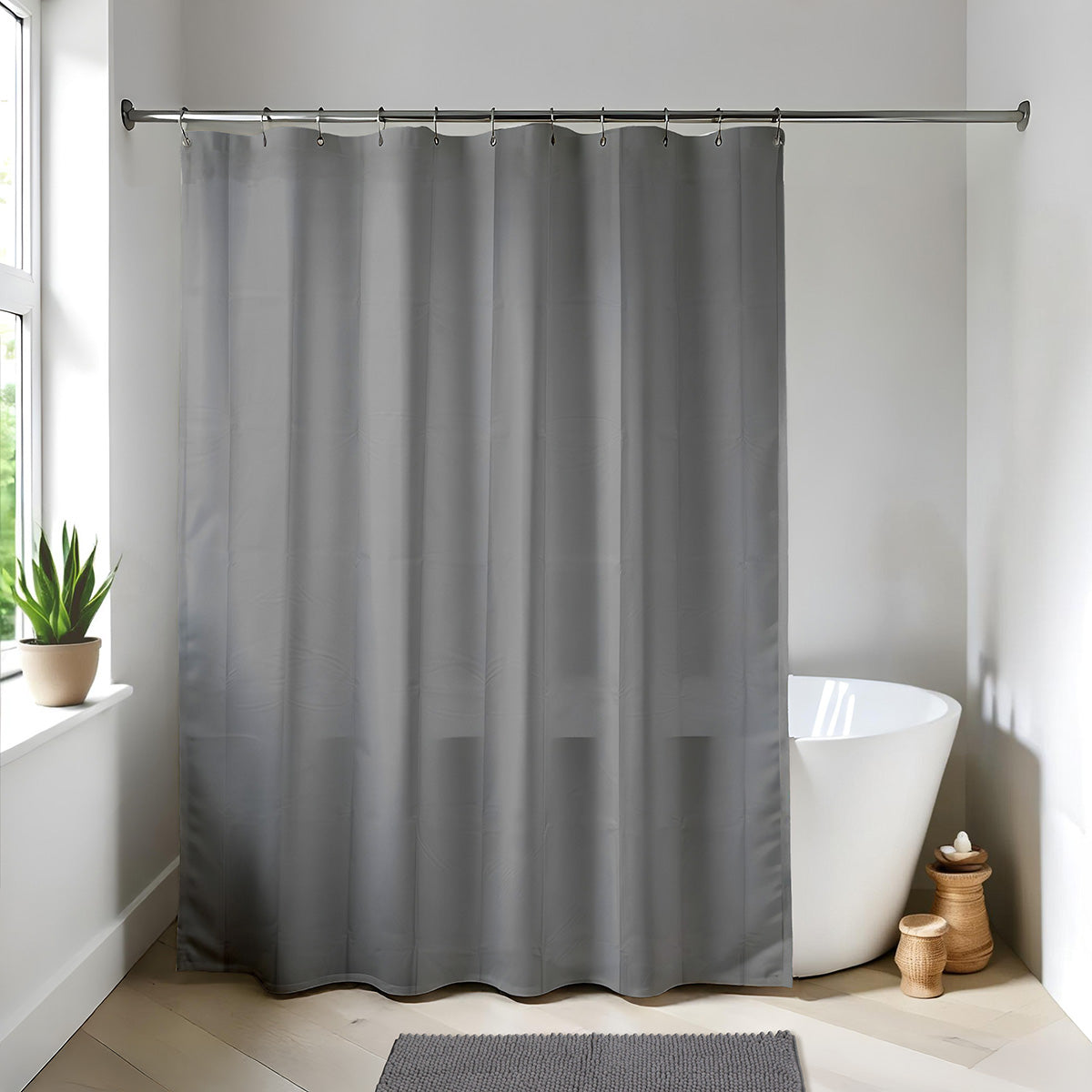 Perdea de duș PEVA 180×200 cm – Gri