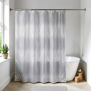 Draperie de duș PEVA 180x180 cm cu 12 inele – model Plaza