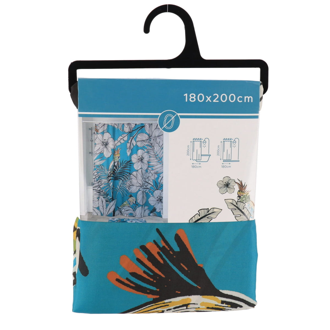 Perdea de duș din poliester 180×200 cm – model Jungle Fever Bleu