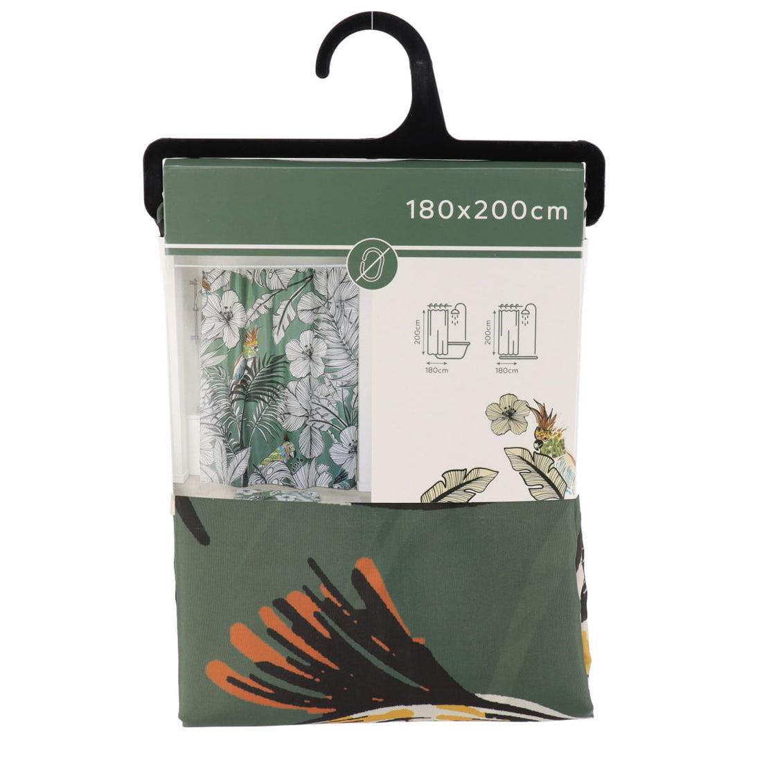 Perdea de duș din poliester 180×200 cm – model Jungle Fever Kaki