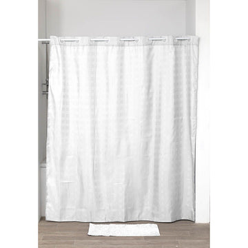 Draperie de duș poliester cu inele integrate 180x200 cm – model White