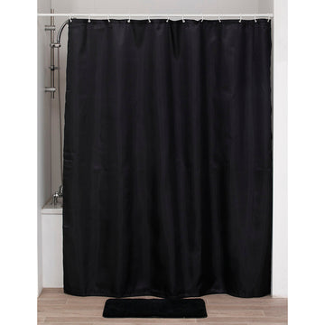 Perdea Duș Poliester Cu Design De Diamante 180x200 Cm - Neagră