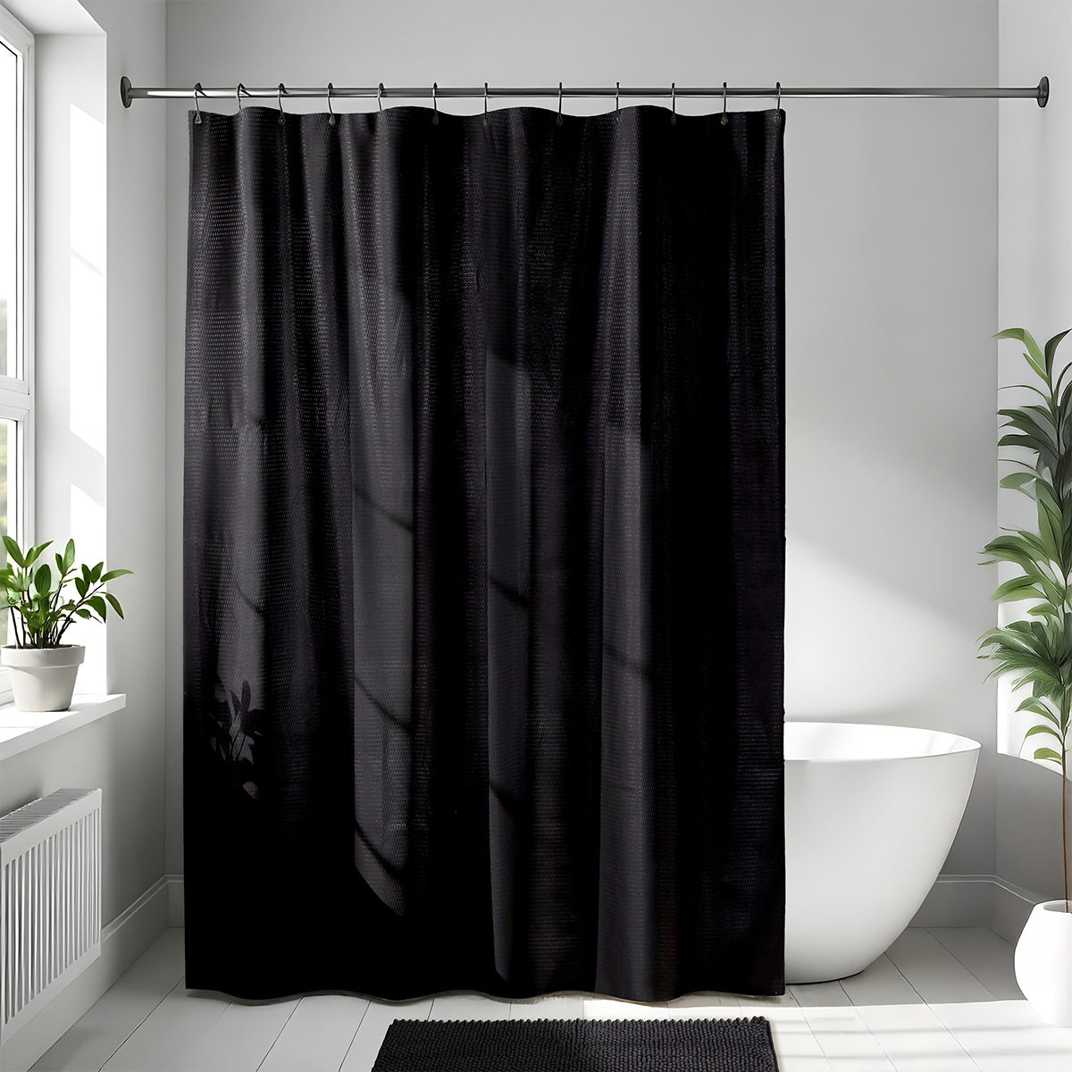 Draperie de duș microfibră 180x200 cm – model Black