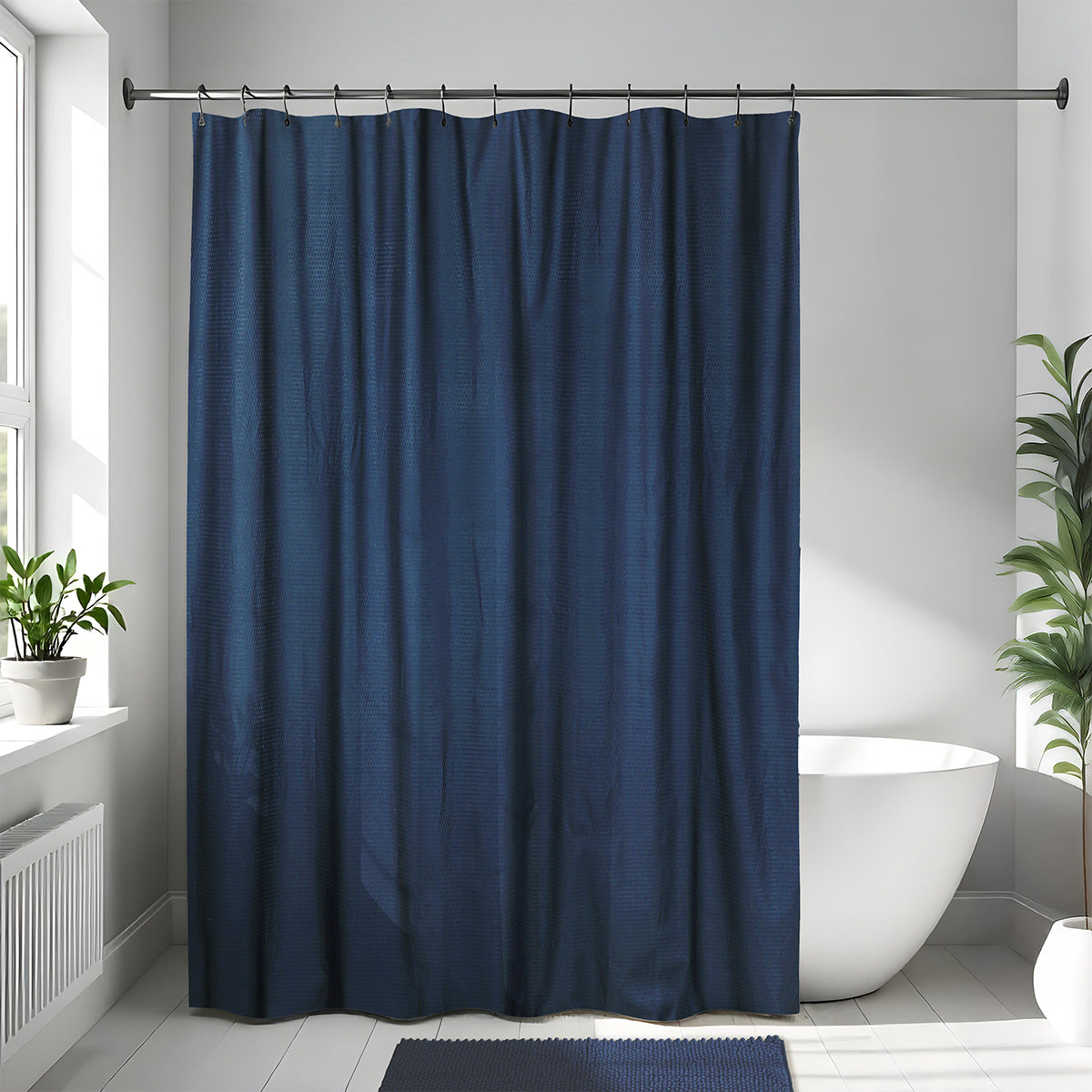 Draperie de duș microfibră 180x200 cm – model Navy Blue