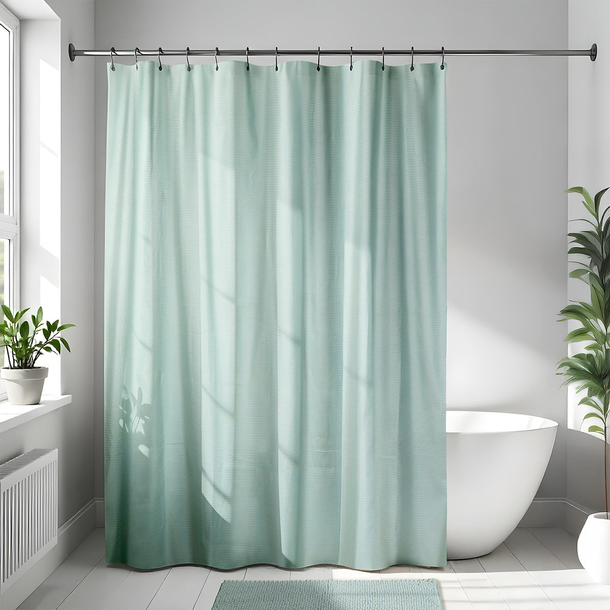 Draperie de duș microfibră 180x200 cm – model Eucalyptus Green