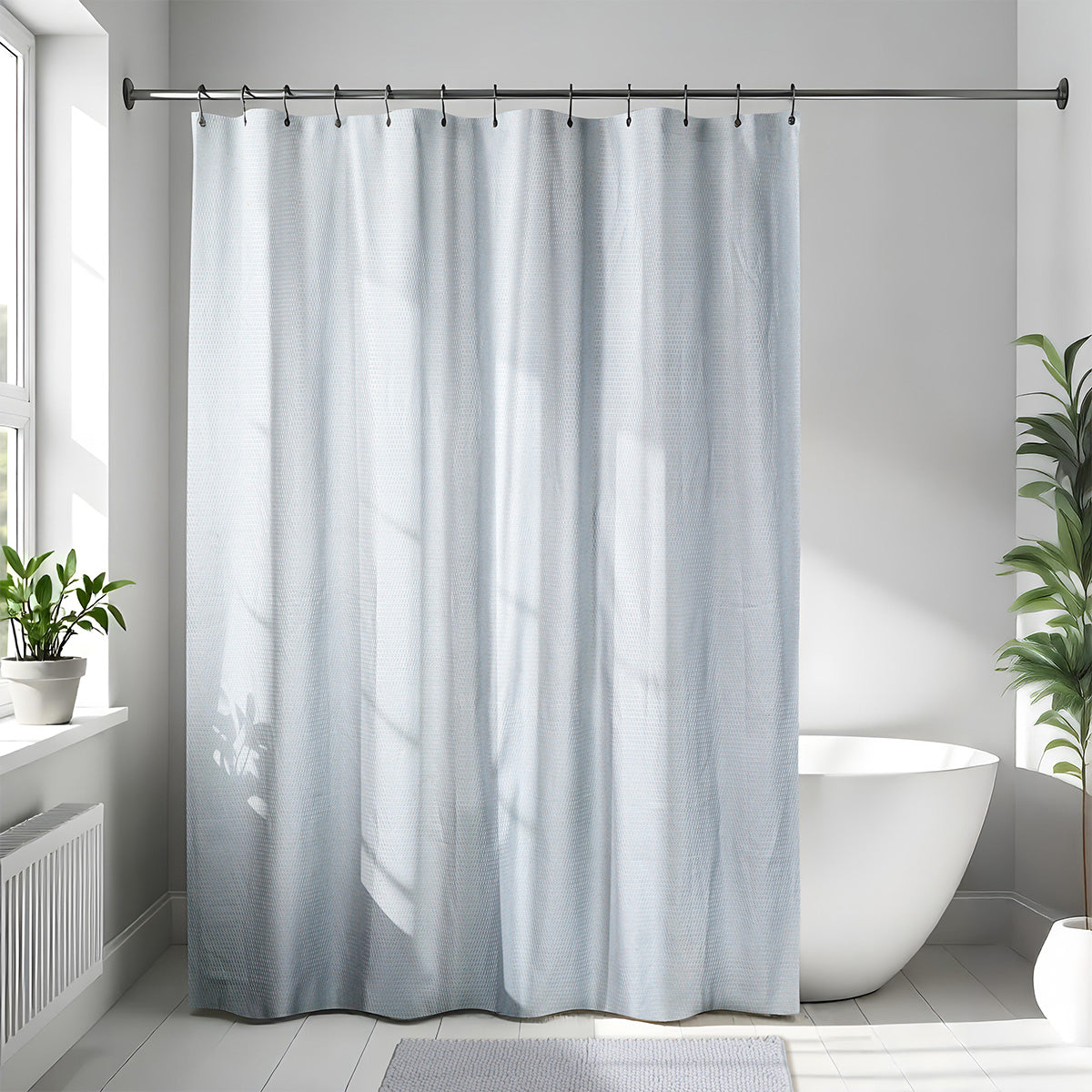 Draperie de duș microfibră 180x200 cm – model Clear Grey