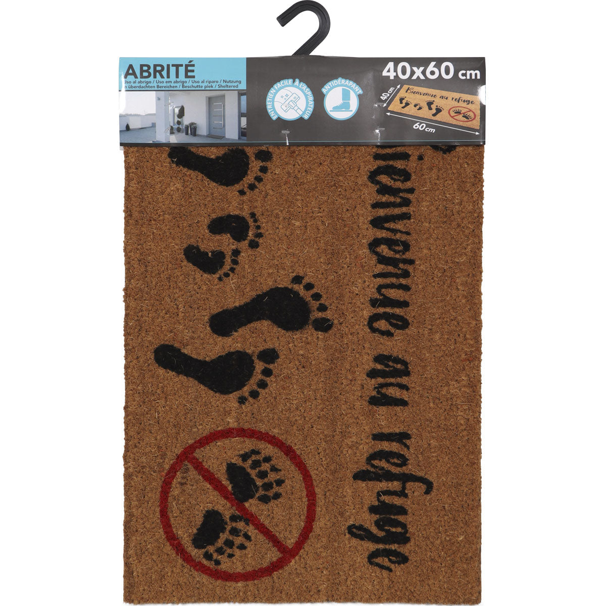 Preș Intrare Plain 40X60CM Coco/Pvc - Bienvenue