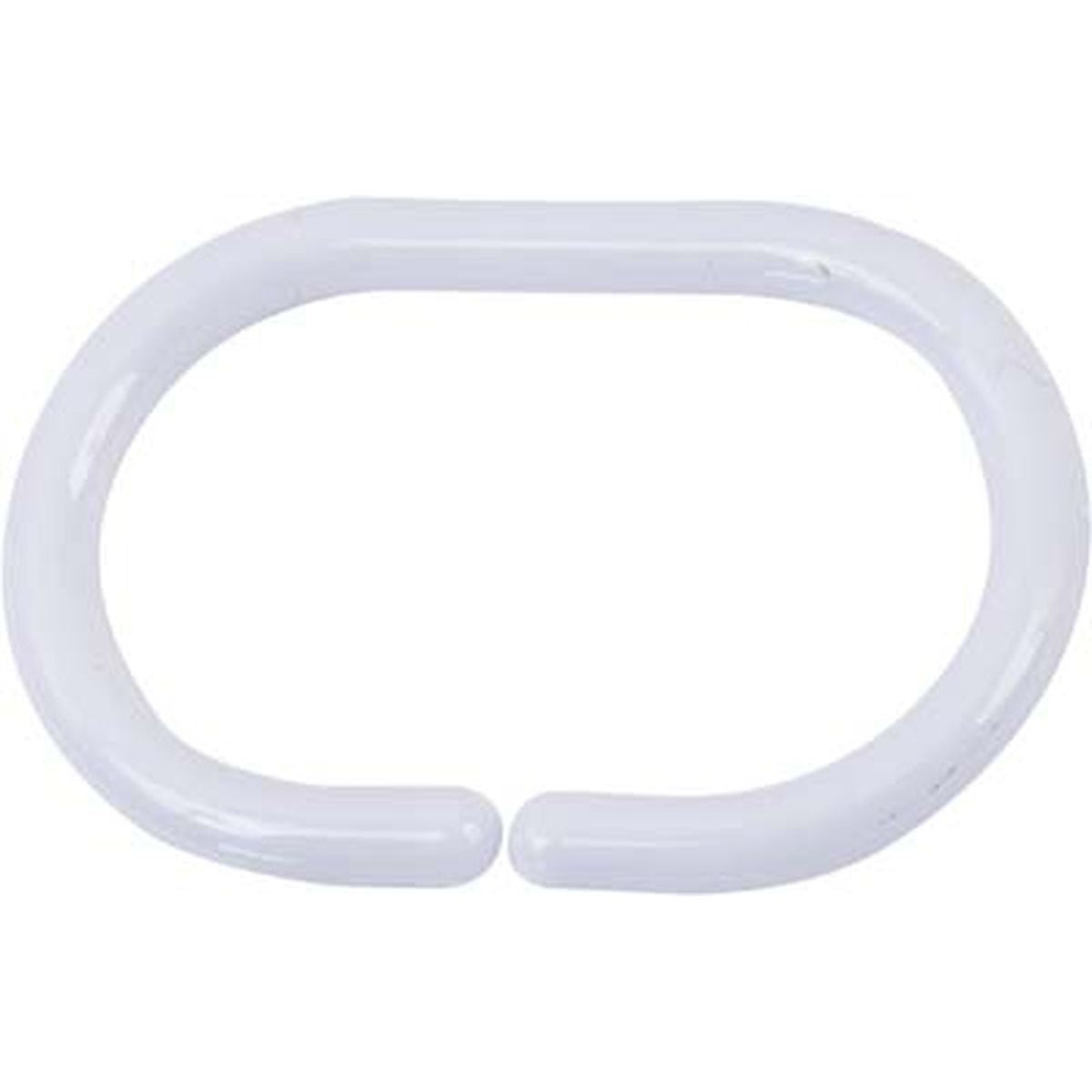 Set 12 inele perdea duș – model White