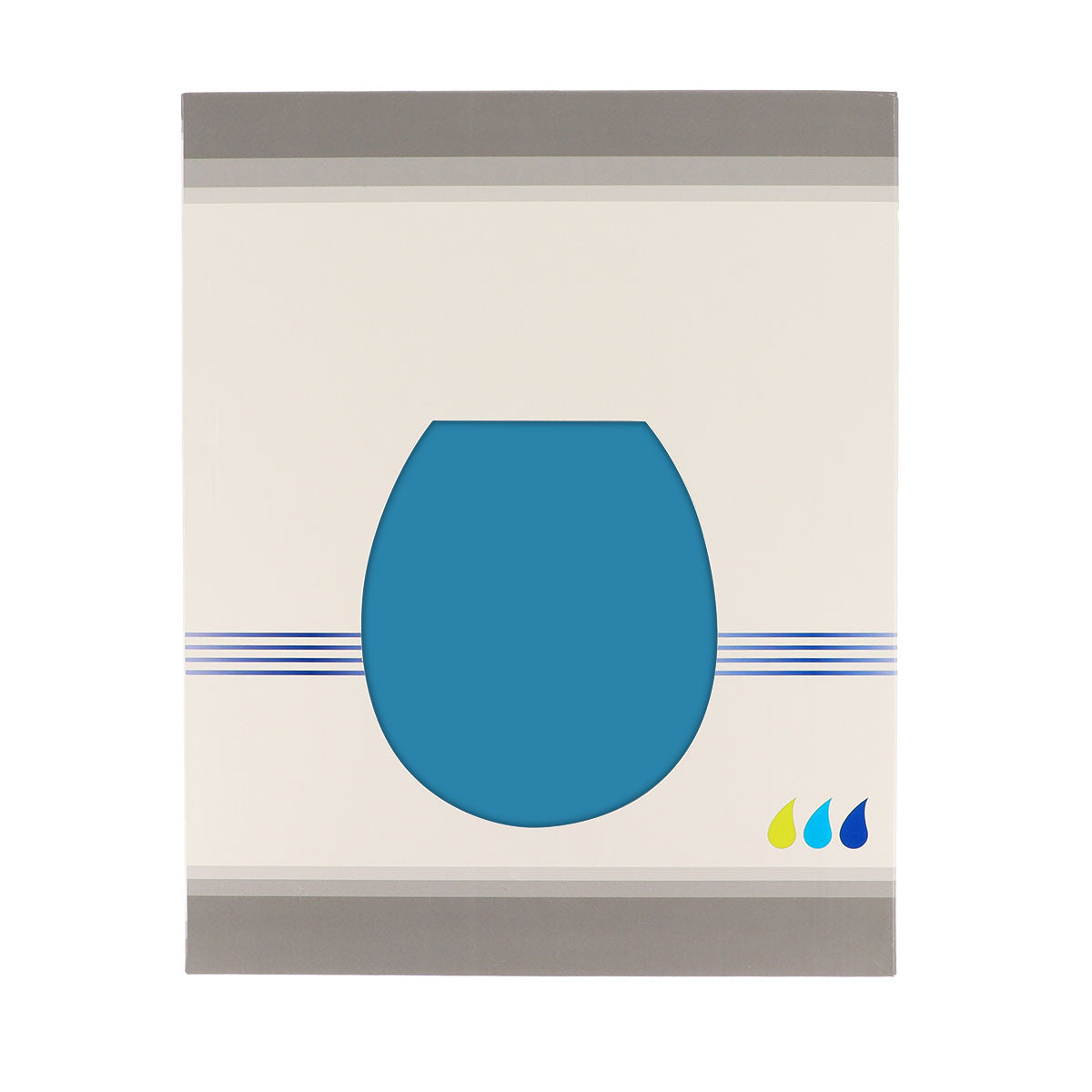 Capac WC MDF 18" cu balamale din plastic – Albastru păun