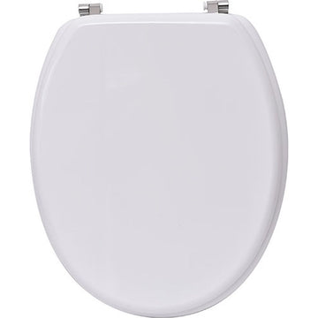 Capac de Toaletă cu Balamale din Oțel Inoxidabil - Alb