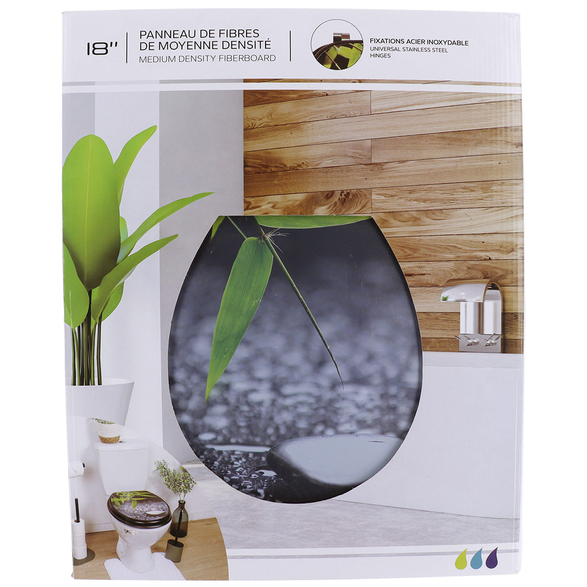 Capac WC din MDF 18” – balamale din oțel inoxidabil – model PUNTA CANA