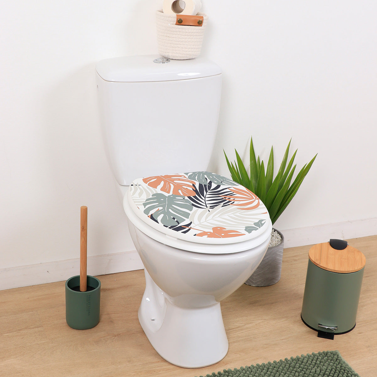 Capac WC din MDF 18” – balamale din oțel inoxidabil – model ECRIN