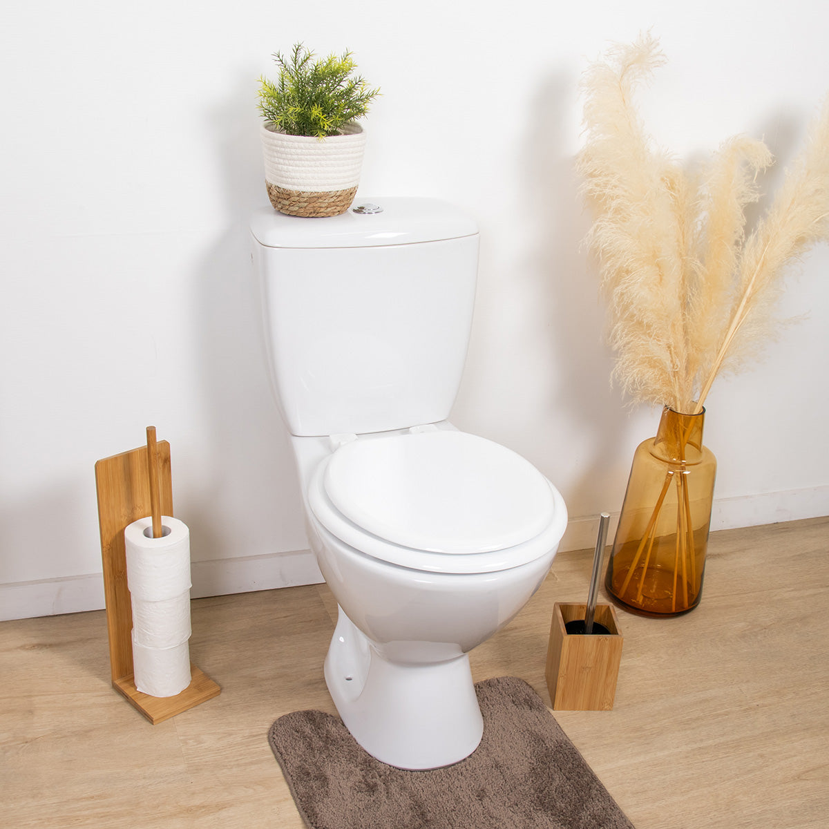 Capac WC din MDF 17” – balamale din plastic – alb