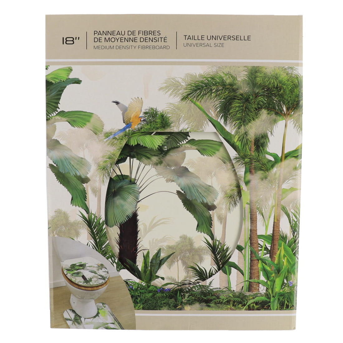 Capac WC din MDF 18” – balamale din oțel inoxidabil – model OASIS