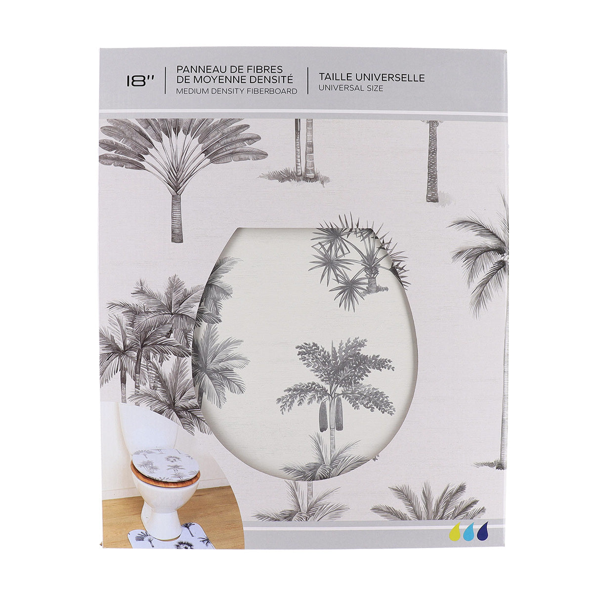 Capac WC din MDF 18” – balamale din oțel inoxidabil – model ARIZONA DREAM