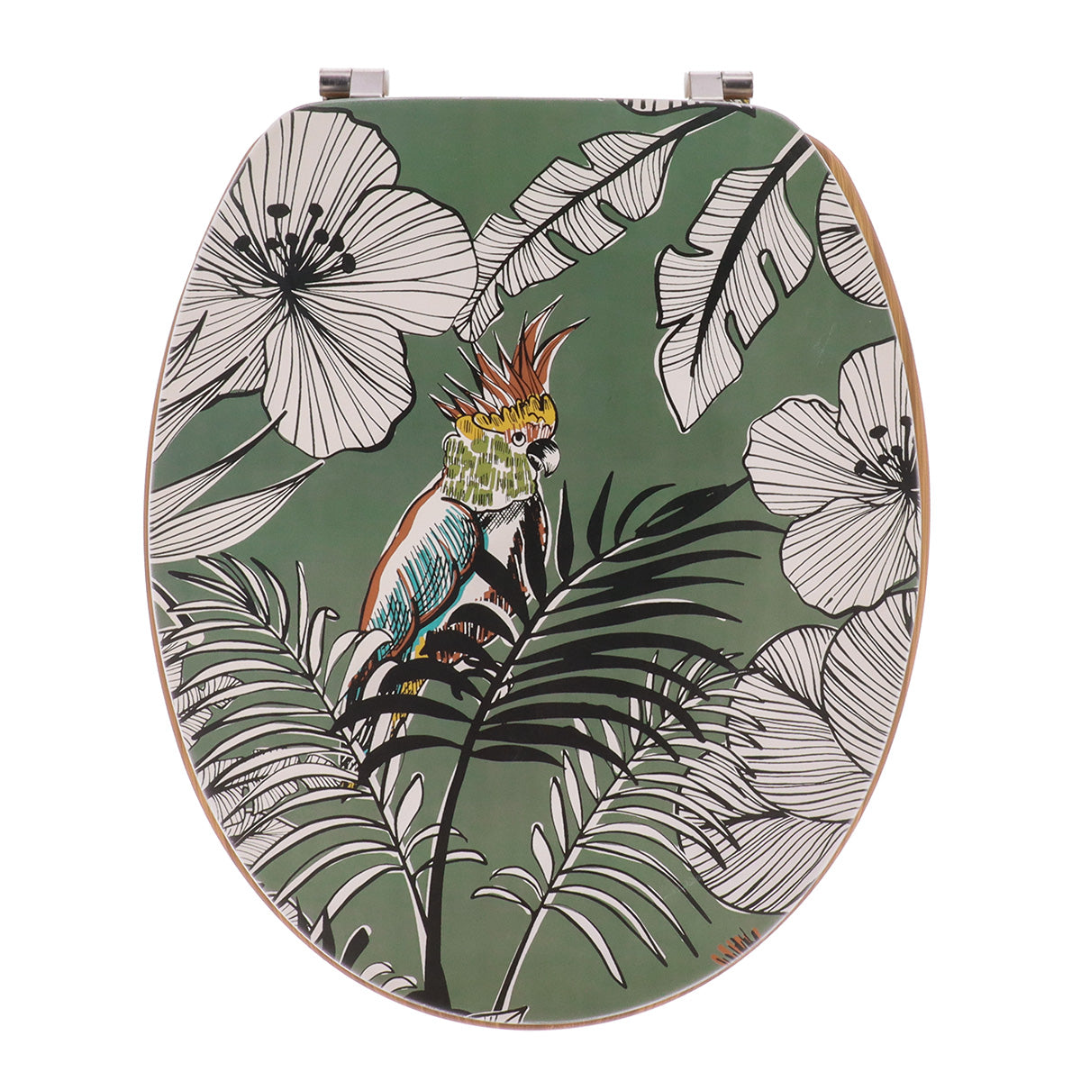 Capac WC din MDF 18” – balamale din oțel inoxidabil – model KHAKI JUNGLE FEVER