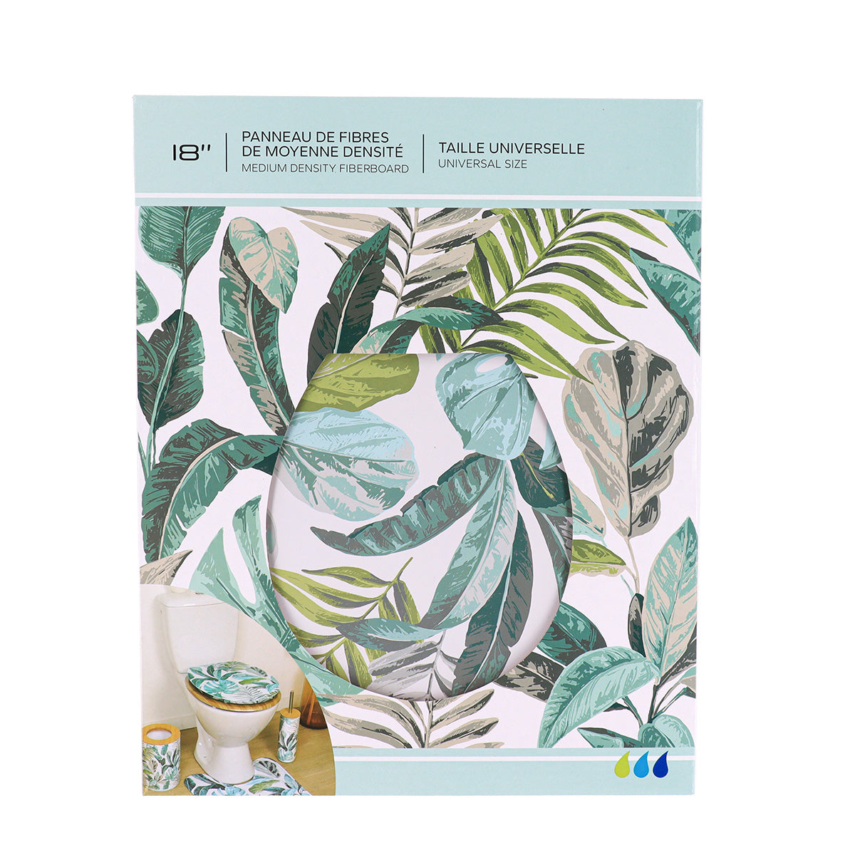 Capac WC din MDF 18” – balamale din oțel inoxidabil – model JARDIN D’HIVER