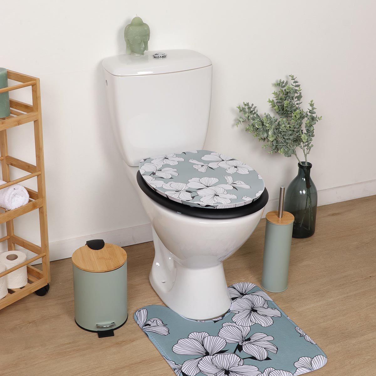 Capac WC din MDF 18” – balamale din oțel inoxidabil – model GREEN ECRIN