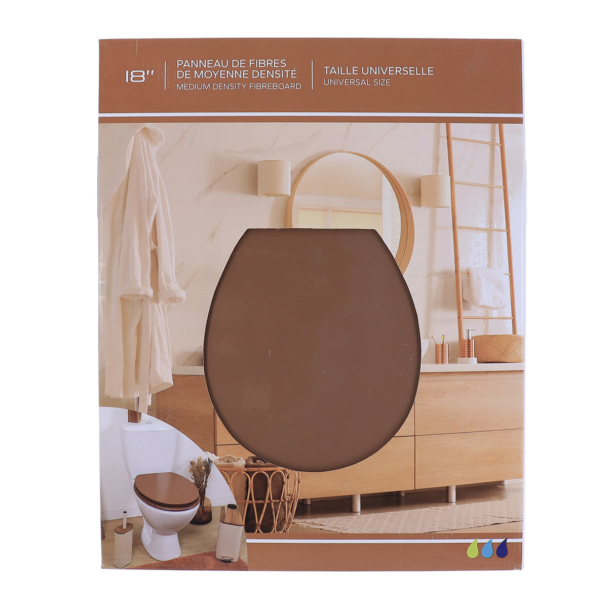 Capac WC MDF 18 inch cu balamale din plastic – AMBER