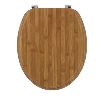 Capac de Toaletă cu Balamale din Oțel Inoxidabil - Bamboo Effect
