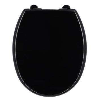 Capac WC din duroplast 18” – sistem Soft Close – balamale din plastic – negru