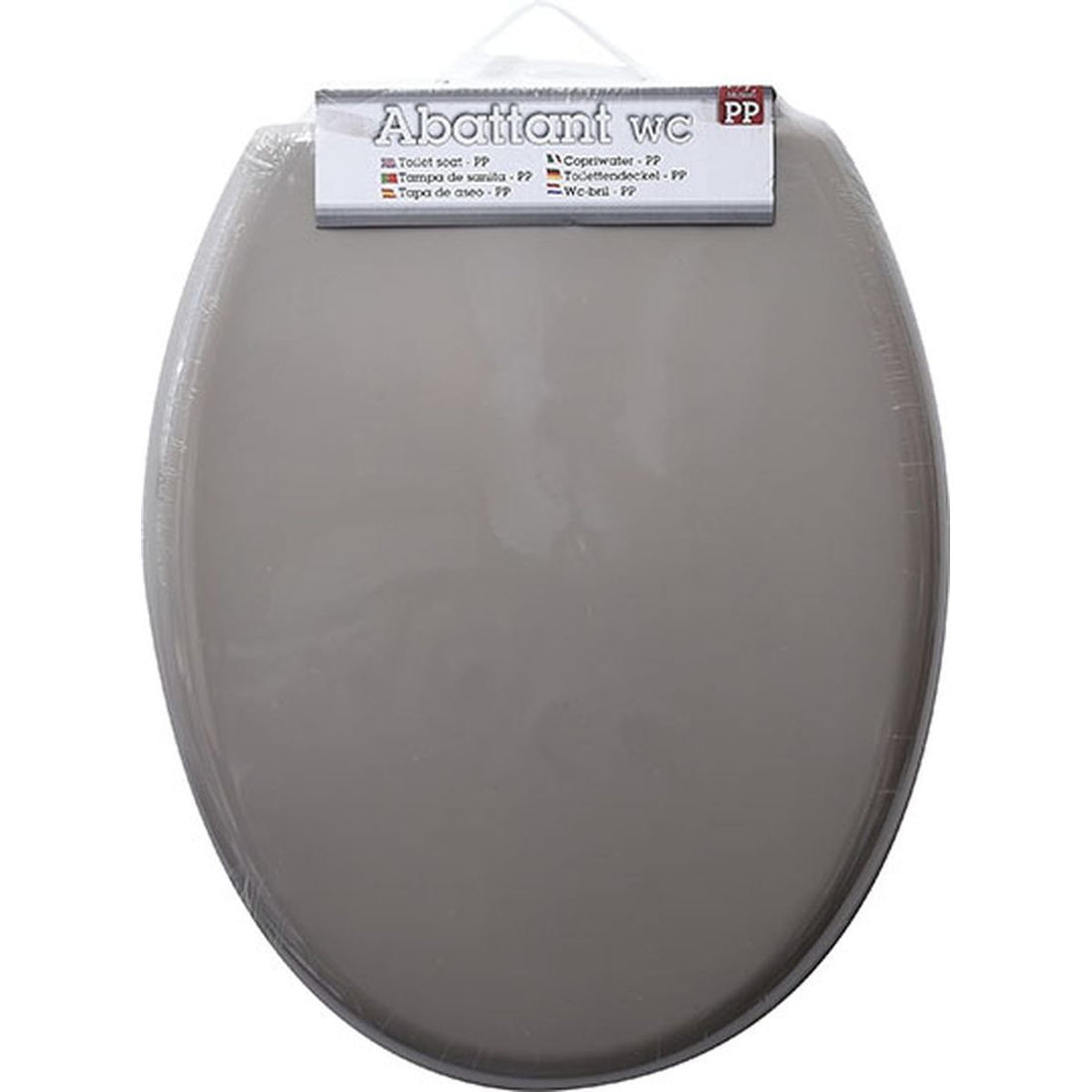 Capac WC din polipropilenă 18” – balamale din plastic – taupe