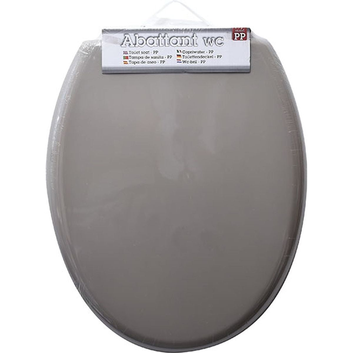 Capac WC din polipropilenă 18” – balamale din plastic – taupe