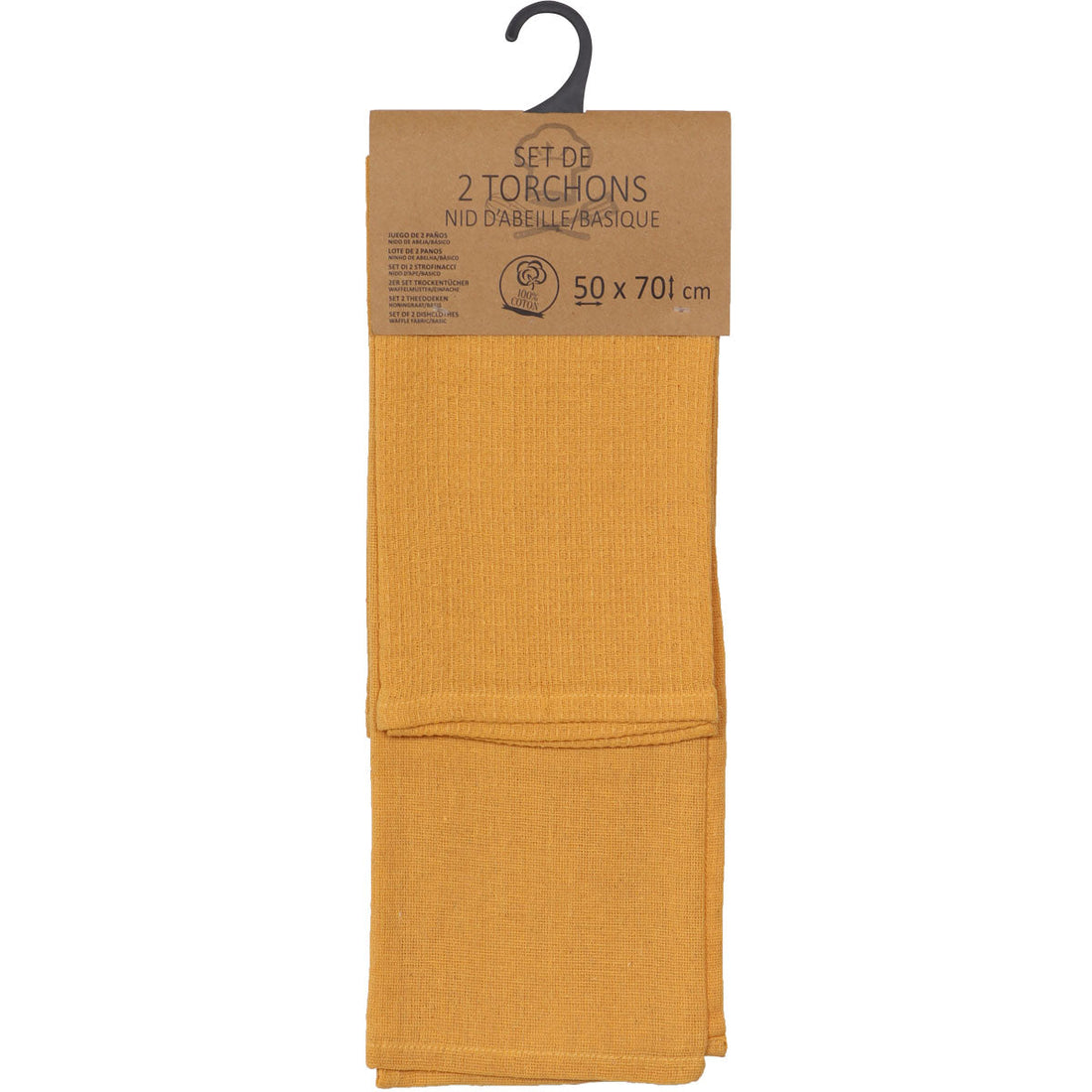 Set 2 prosoape bucătărie Justin 50x70cm bumbac - Galben Muștar