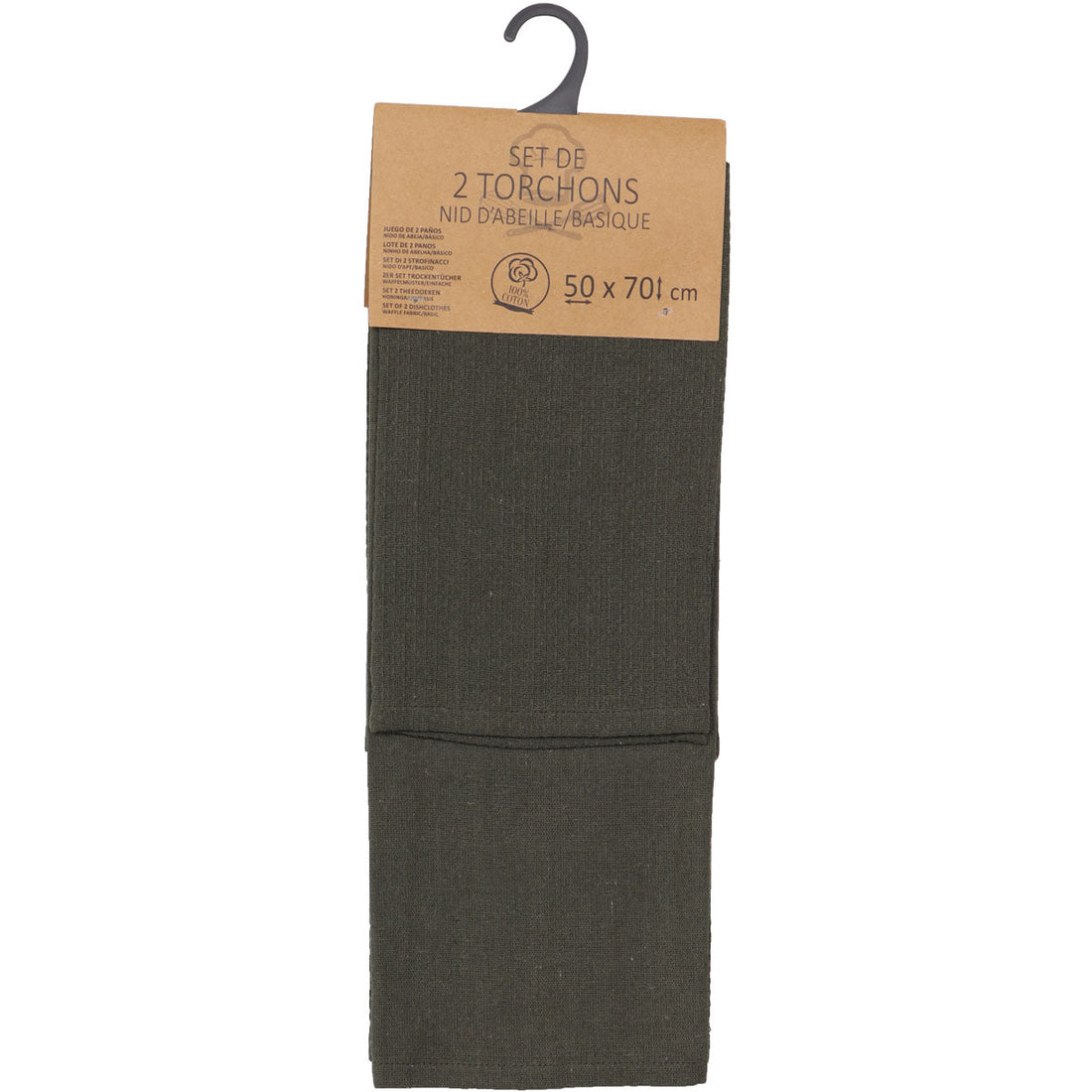 Set 2 prosoape bucătărie Justin 50x70cm bumbac - Verde Închis