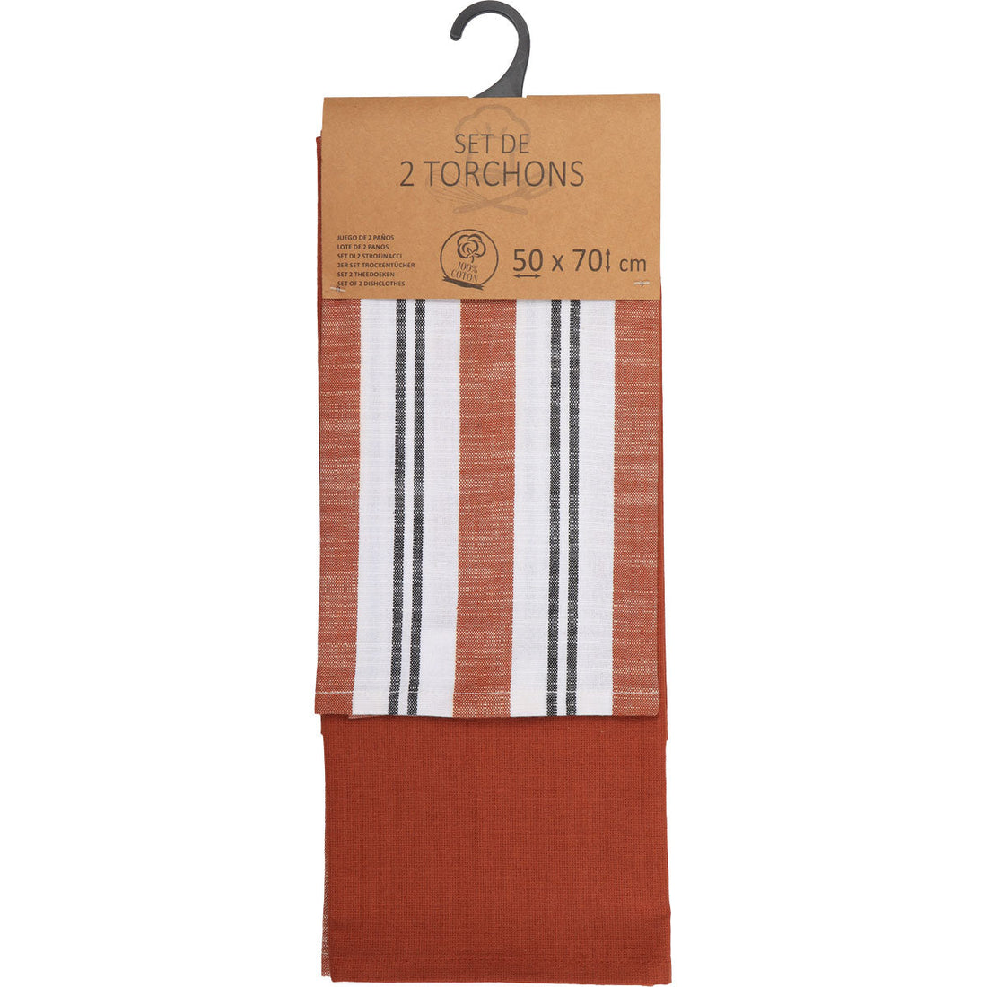 Set 2 prosoape bucătărie Lewis 50x70cm bumbac - Orange