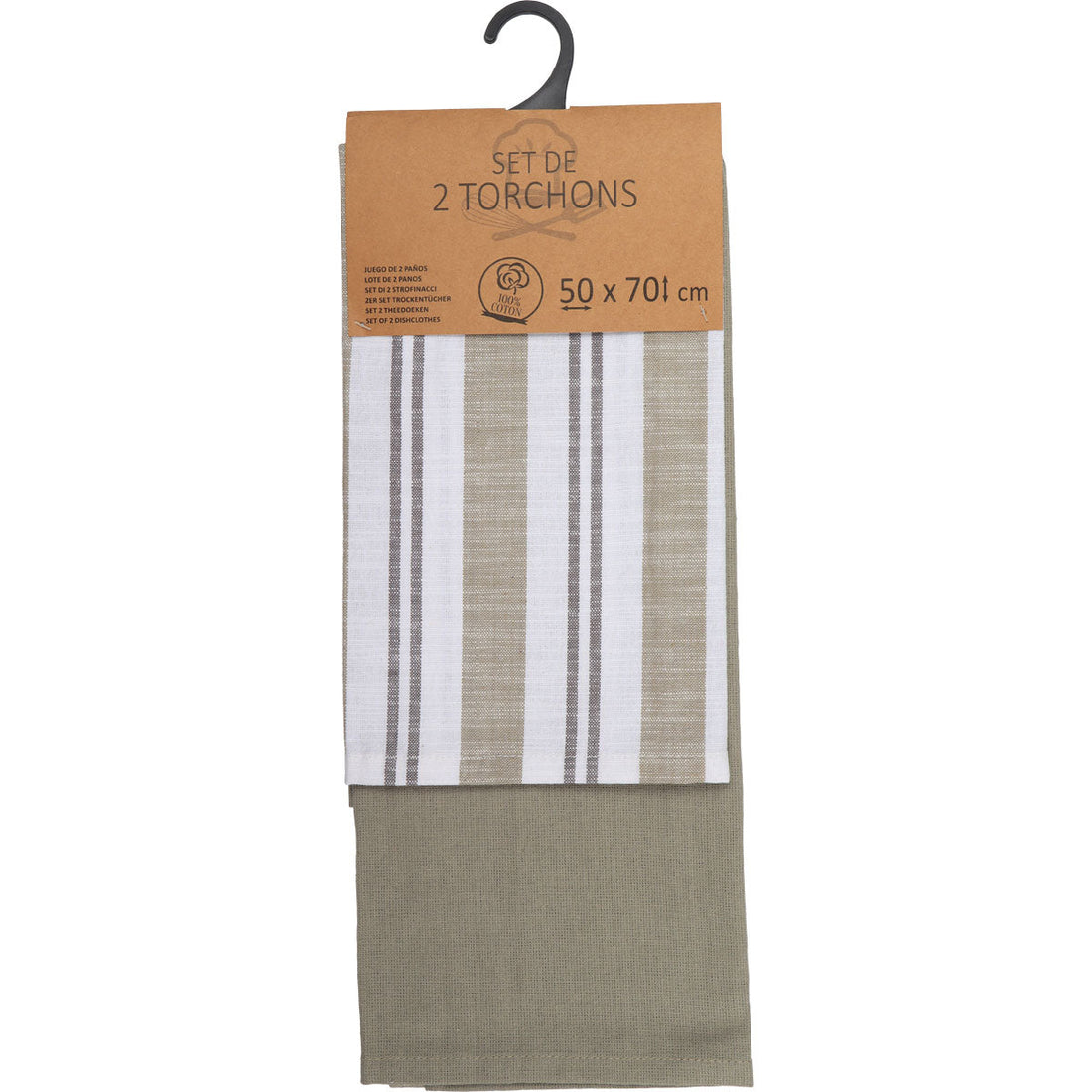 Set 2 prosoape bucătărie Lewis 50x70cm bumbac - Verde